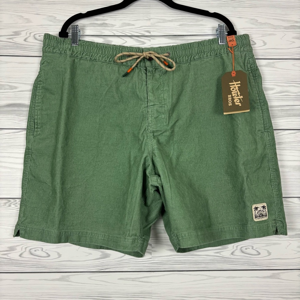 Howler Brothers Pressure Drop Green Cord Corduroy Shorts NWT